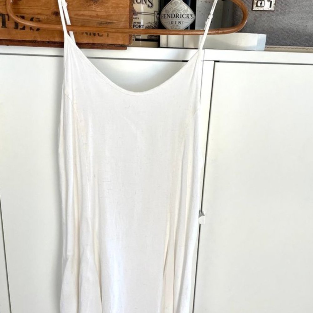 XS ROWIE THE LABEL White cross over back lined mini dress beach - Picture 5 of 8